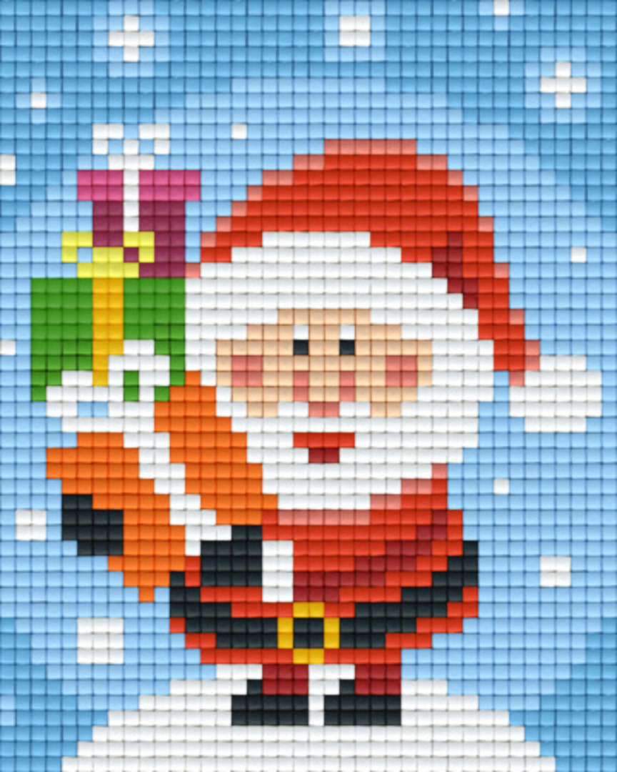 Santa And Gifts One [1] Baseplate PixelHobby Mini-mosaic Art Kits image 0
